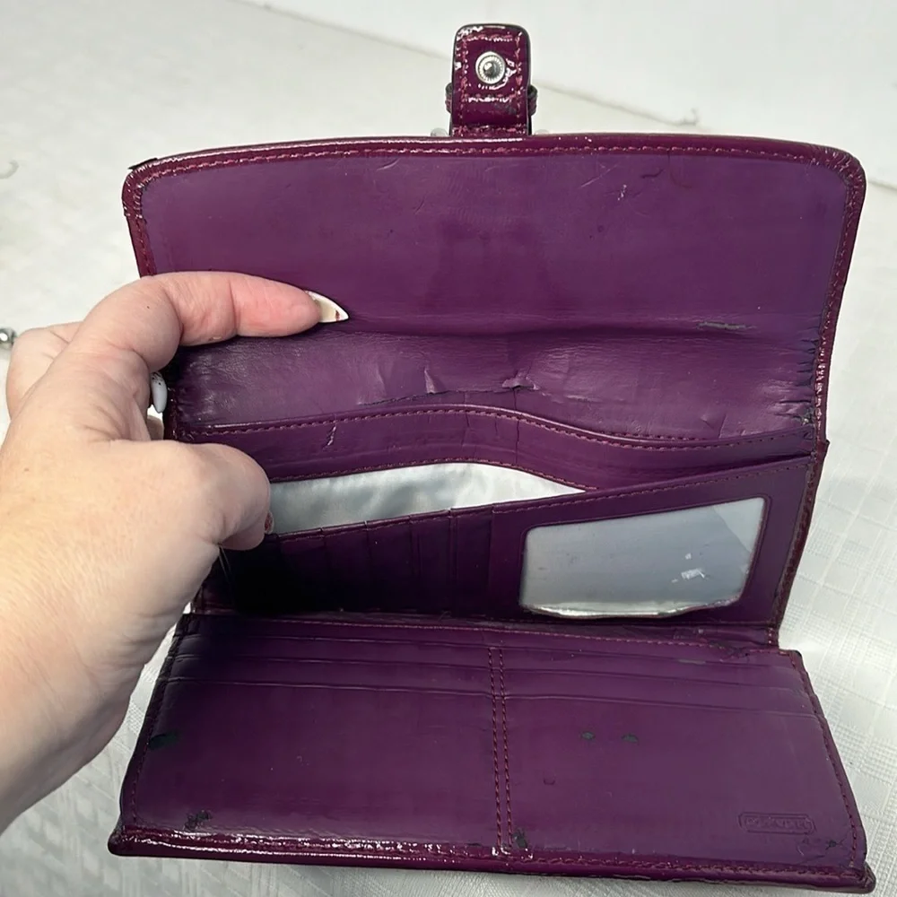 Coach Soho Buckle Slim Envelope Wallet F47785 PLUM